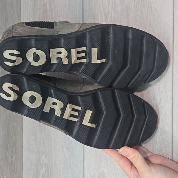 Sorel Women Ankle Hidden Wedge Leather Boots Shoes Sz 11 - Picture 12 of 12